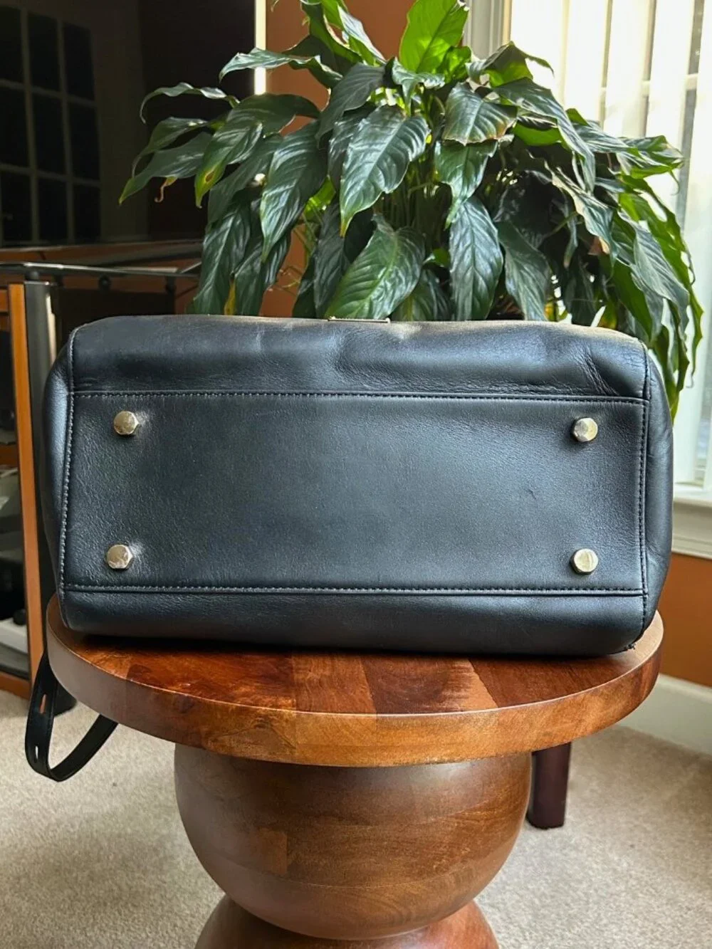 REBECCA MINKOFF Calfskin Leather Two-Way Shoulder Bag, Black - Picture 7 of 11