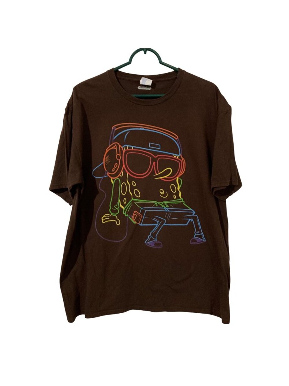 SpongeBob Squarepants Hip Hop Graphic Tee Brown XL