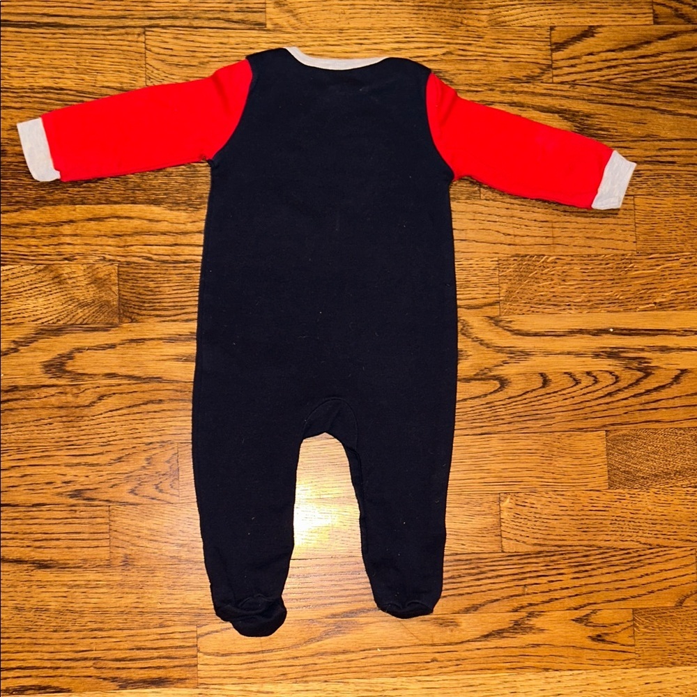Tommy Hilfiger Kids Red and Black Footie 6-9 months onesie - Picture 4 of 6