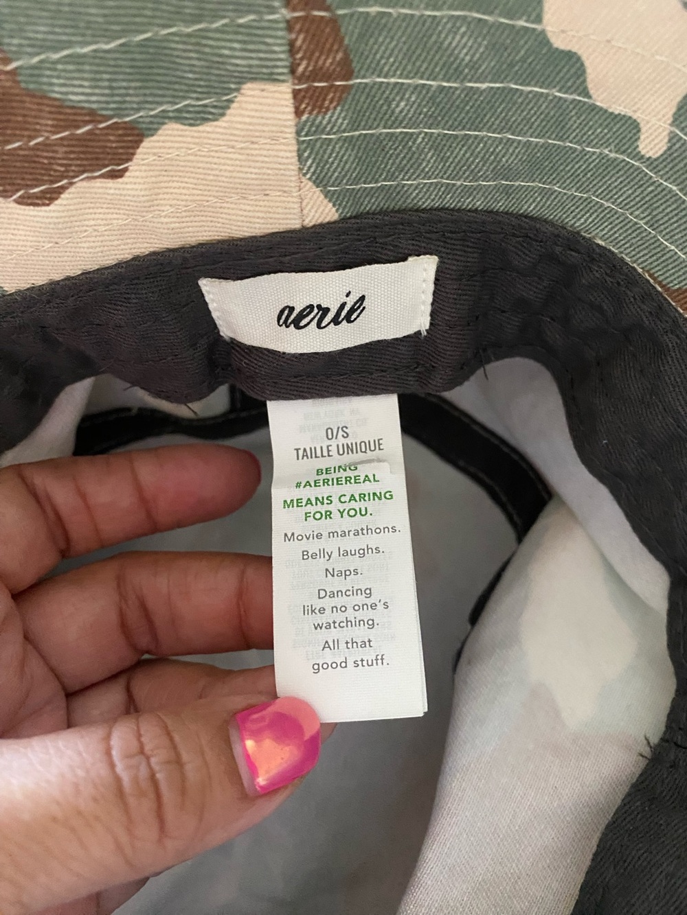 Aerie Camo Bucket Hat - Green Camo small - Picture 7 of 7