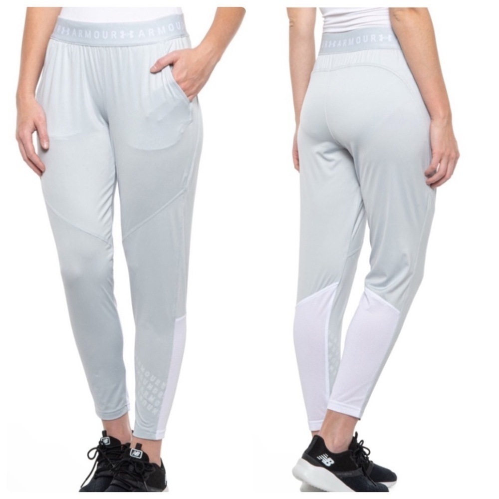 Under Armour UA Women’s Sport Graphic Activewear Pants S Gray White
