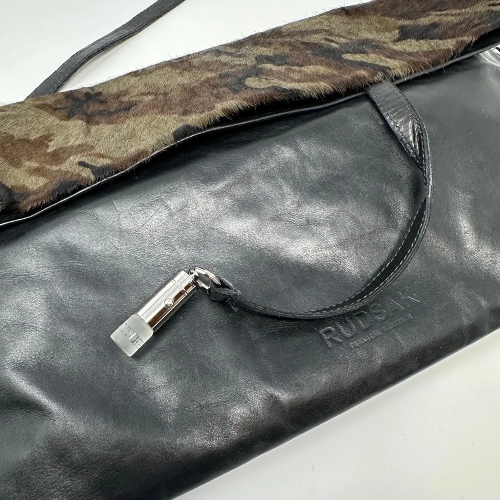 RUDSAK Crossbody/Clutch Leather w/Camo Ponyskin Bag - Picture 7 of 7