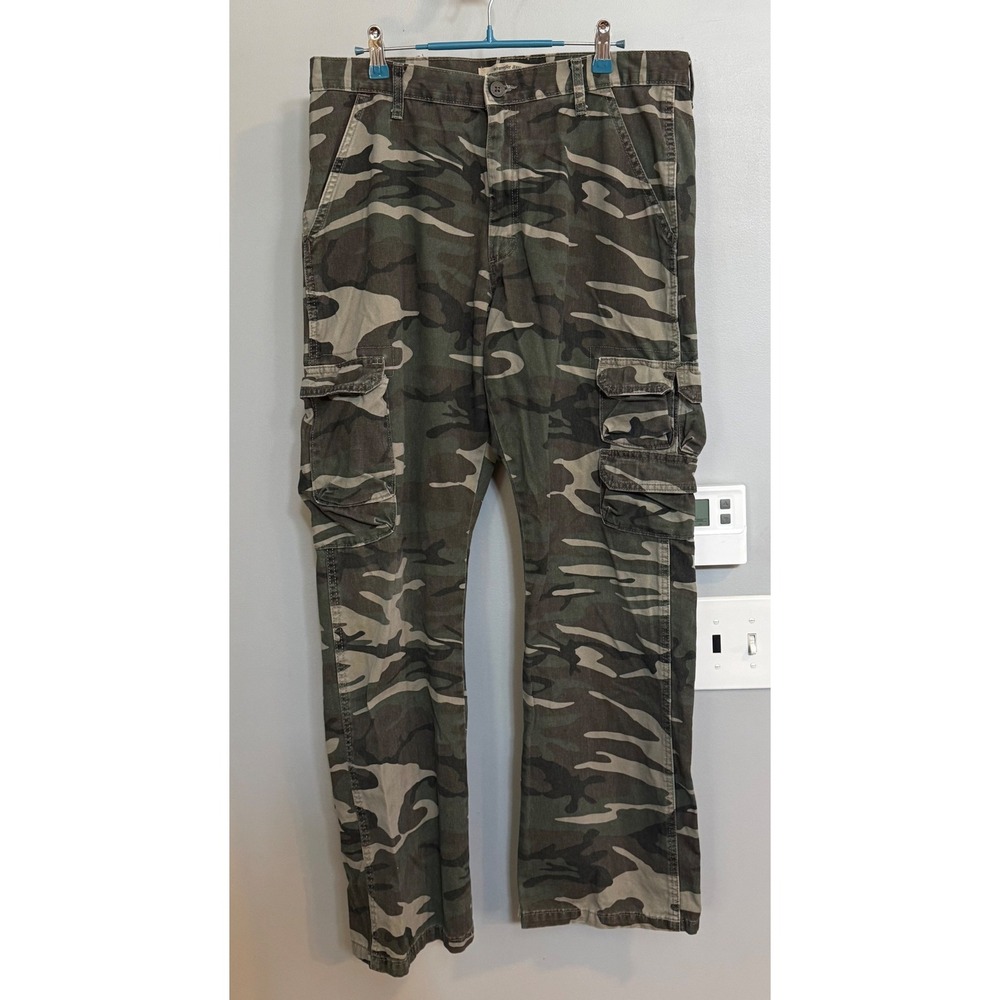 Wrangler Jeans Co‎ Cargo Pants Mens 33x31 Camouflage Cotton Outdoor Casual