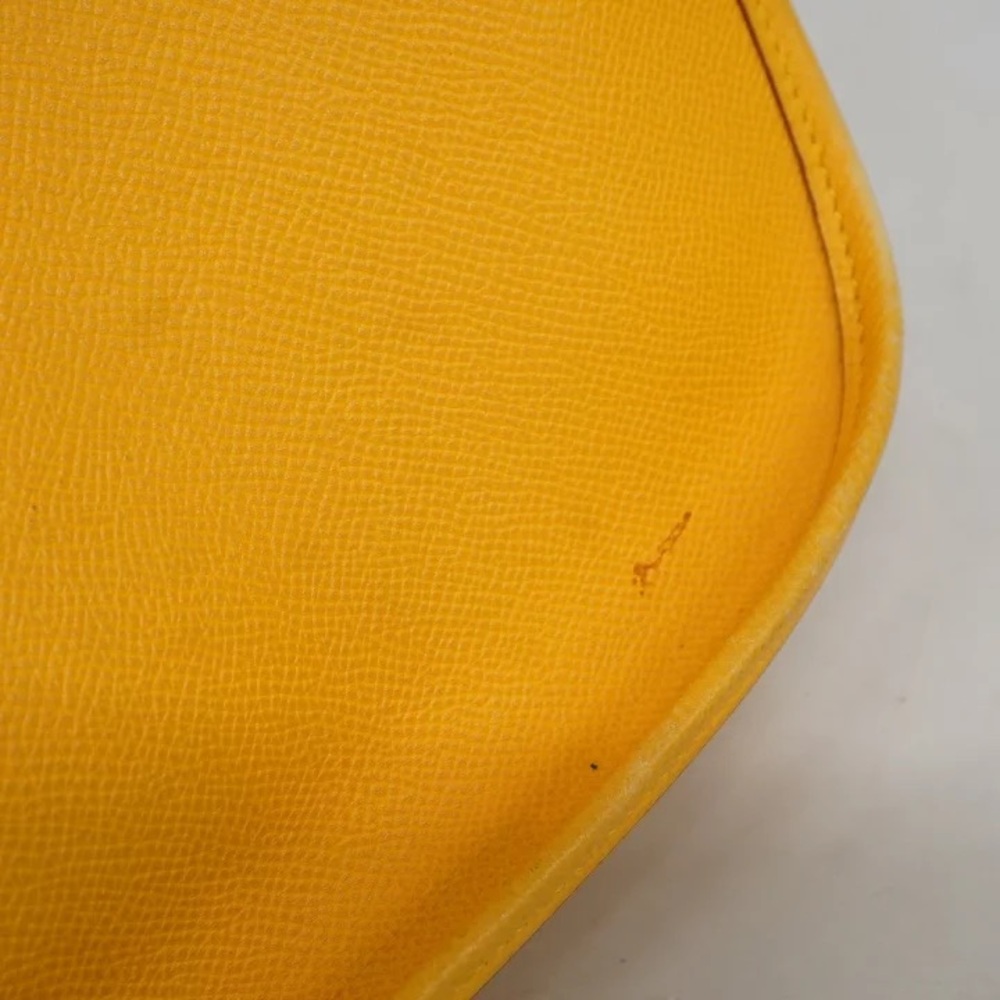 Authentic HERMES EVELYNE GM clemence Jaune Amber yellow crossbody bag - Picture 9 of 16