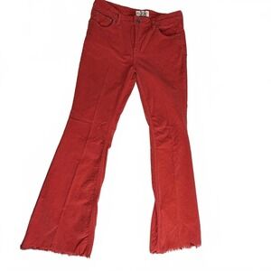 We The Free Women's Red Corduroy Flared Pants Size 28