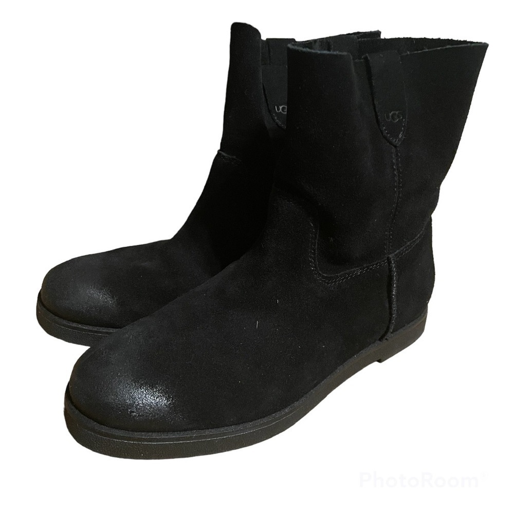 UGG Josefene Short Water Resistant Suede Boots Size US 7.5 In Black
