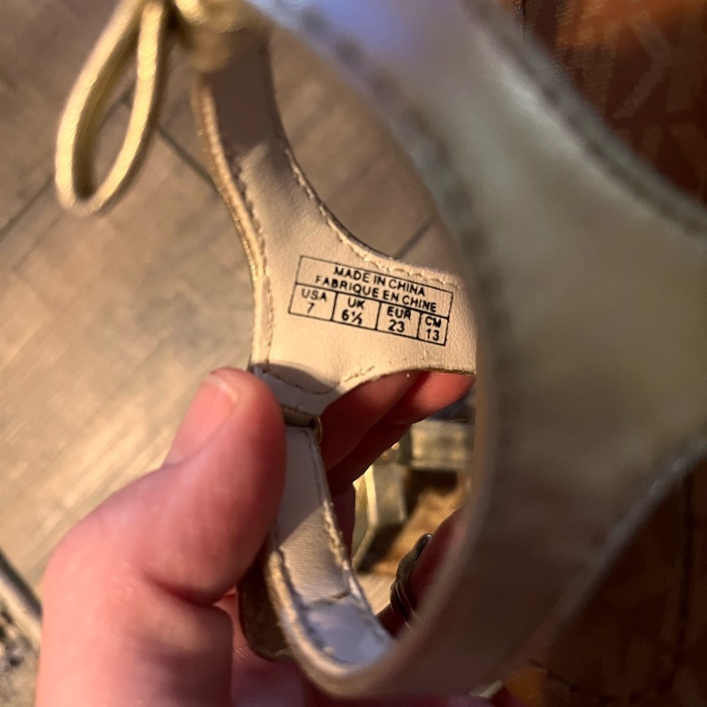 Michael Kors Shimmering Gold Kids Sandals - Picture 3 of 3