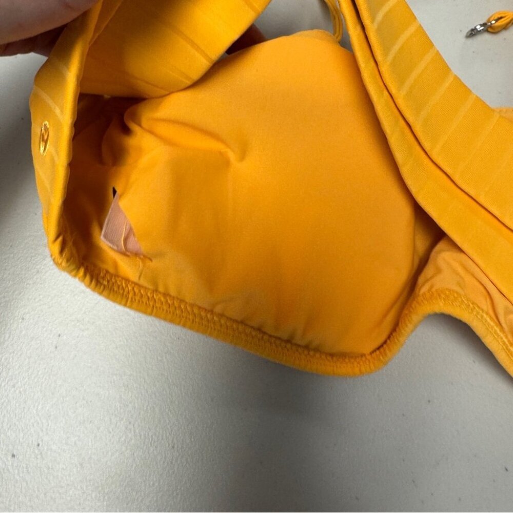 Lululemon Ribbed Halter Cross-Back Swim Top C/D Cups Summer Beach Vacation - Picture 11 of 12