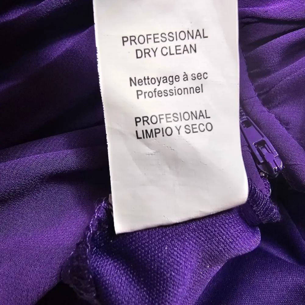 City Triangles Purple Strapless Sequin High Low Prom Dress Juniors Size 5‎ - Picture 7 of 10