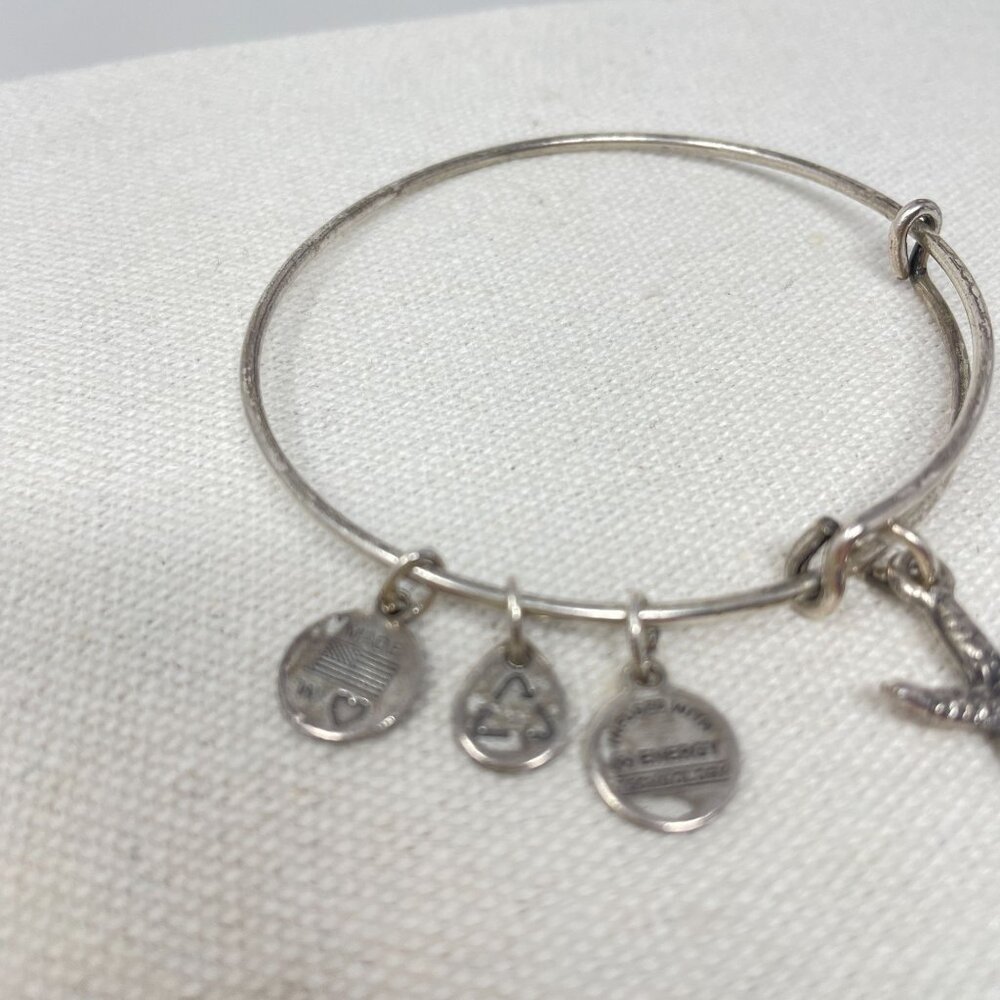 Alex and Ani Starfish Charm Bangle Bracelet Expandable Beach Summer Silver-Tone - Picture 3 of 6