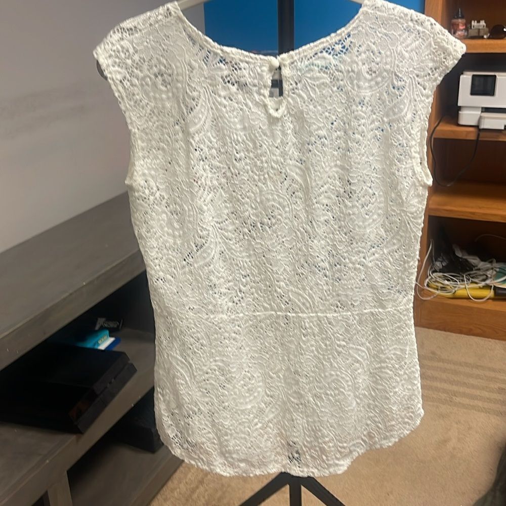 Maurice’s lace top, women’s large, cream - Picture 4 of 5