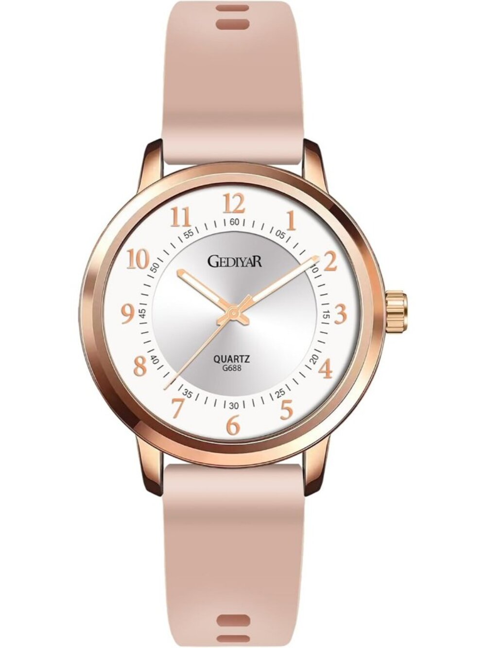 Women's Pink Analog Waterproof Rose Gold Nurse Medical Professional Wrist Watch