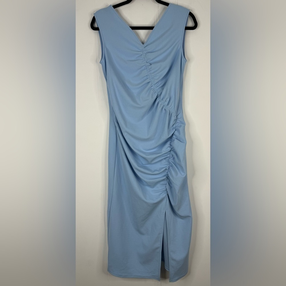 NWT Nicole Miller Ella Crepe Ruched Wren Midi Dress Size 6 - Picture 13 of 15