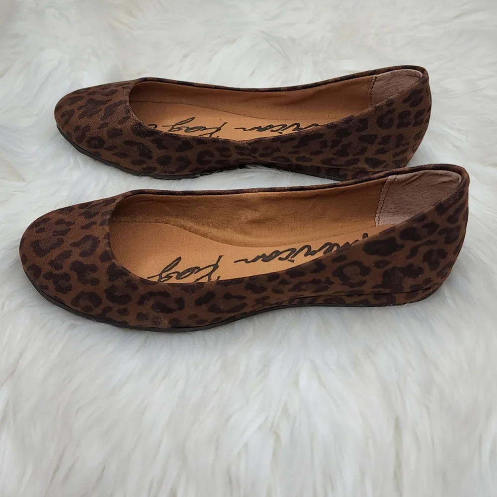 American Rag Ellie Leopard Ballet Flats Slip Ons - Picture 14 of 16