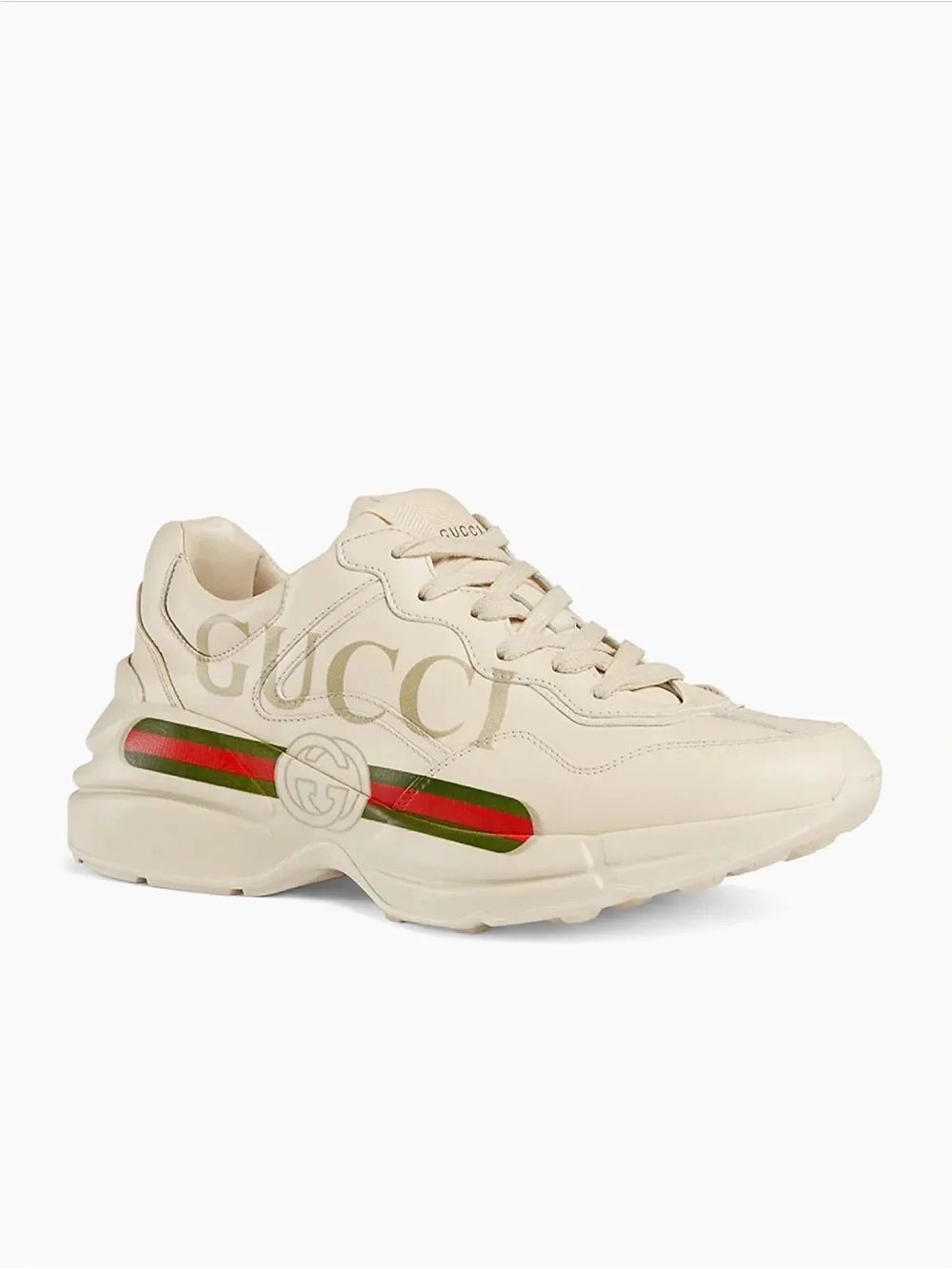 Gucci Rhyton Gucci Logo Leather Sneaker - Picture 1 of 16