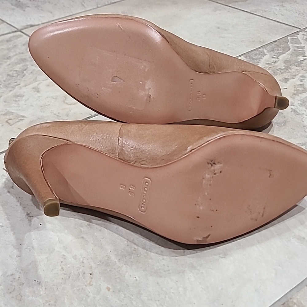 Coach Tan High Heel Ankle Boots - Picture 9 of 9