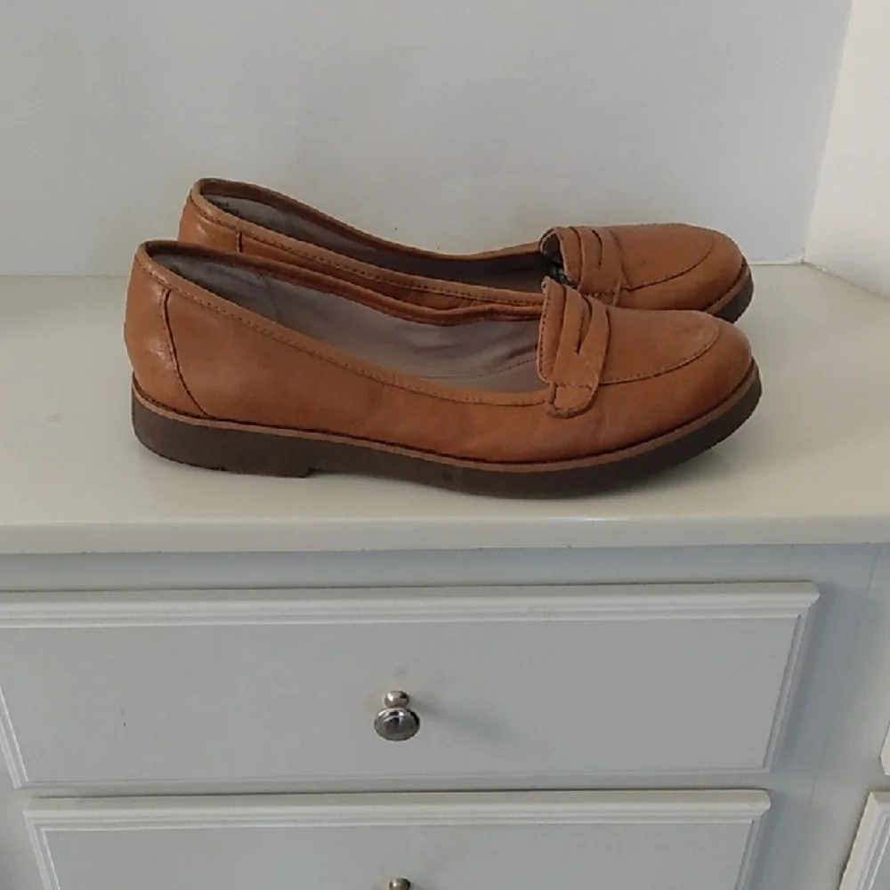 Easy Spirit 360 Genuine Leather Brown Loafers COMFY - Picture 13 of 13