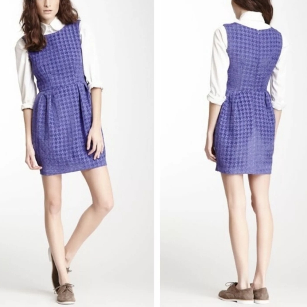 American Apparel Textured Houndstooth Bubble Skirt Preppy Mini Dress Size S