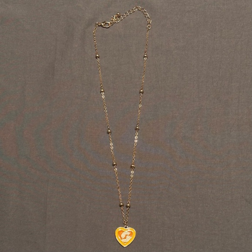 SHEIN Yellow & Orange Cancer Zodiac Gold Necklace