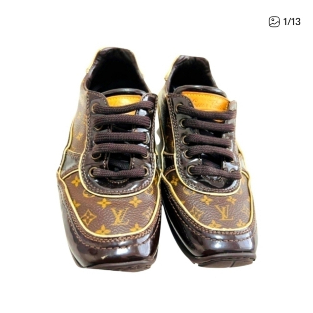 Louis Vuitton Monogram Suede Trainers Size 13 Kids - Picture 14 of 17