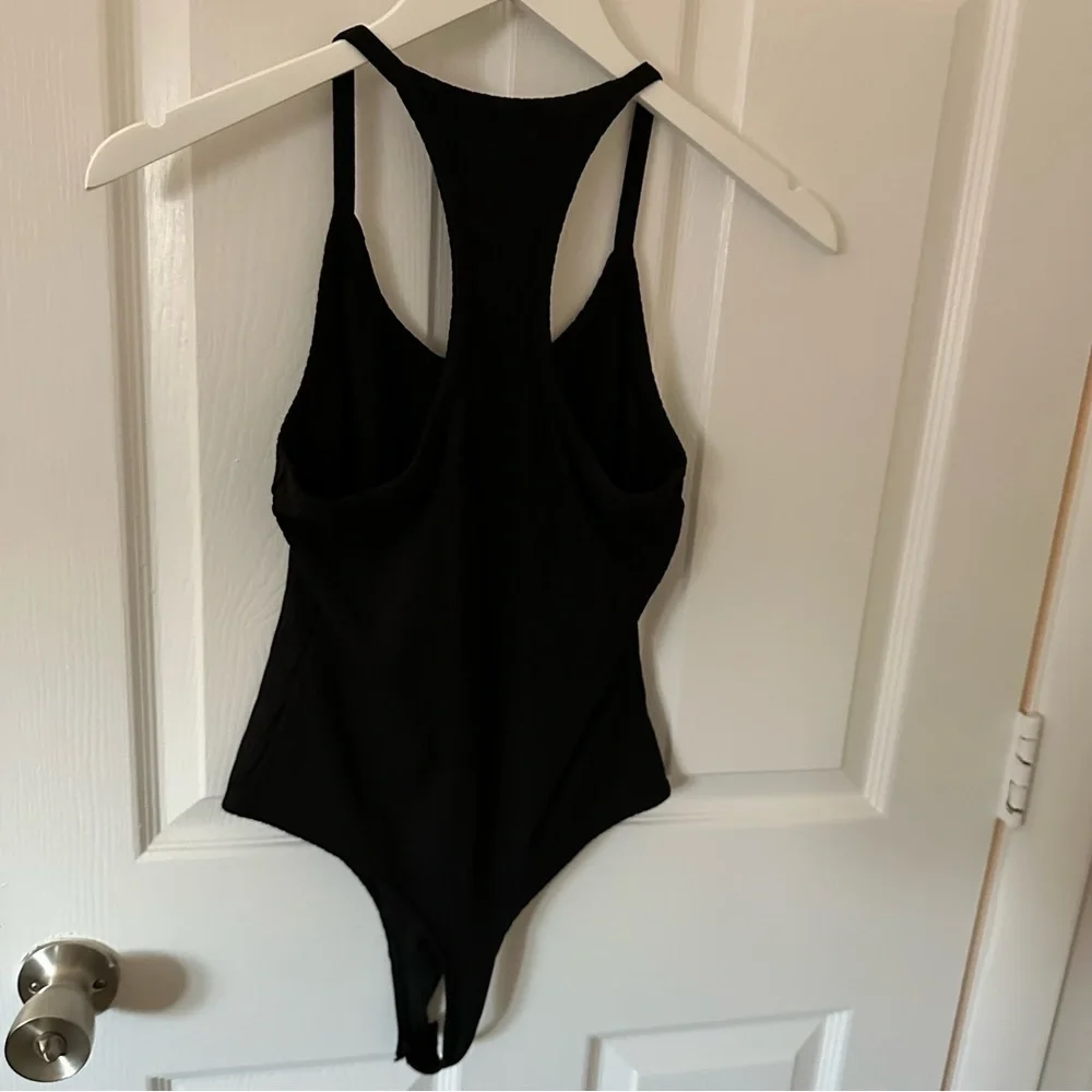 Black Ribbed Bodysuit - Picture 6 of 7