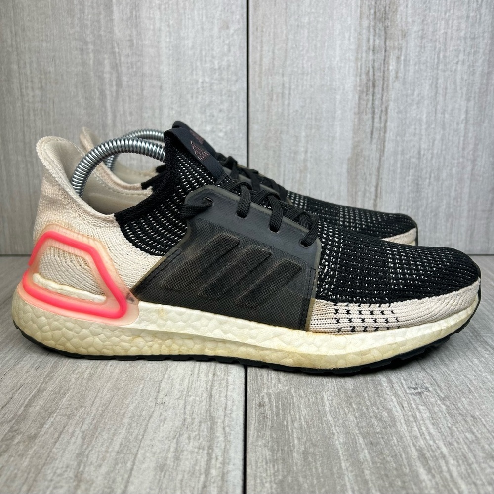 Adidas Ultraboost 19 Black Cream Running Sneaker Athletic Shoes Womens Size 9