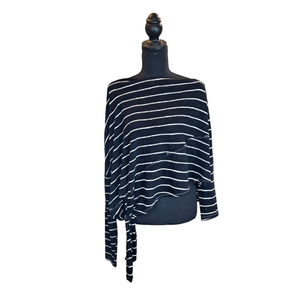 We The Free Wms Off the Shoulder Top Sz S Free People Slouchy Striped Side Tie