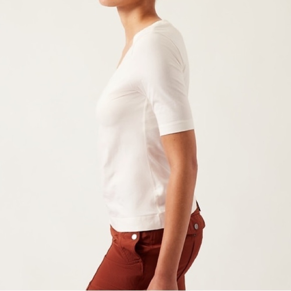 Athleta Outbound Scoop Tee S Ivory