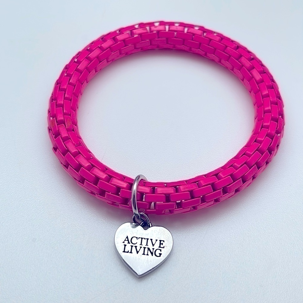 Bright‎ hot pink Lorna  Jane stretchy bracelet