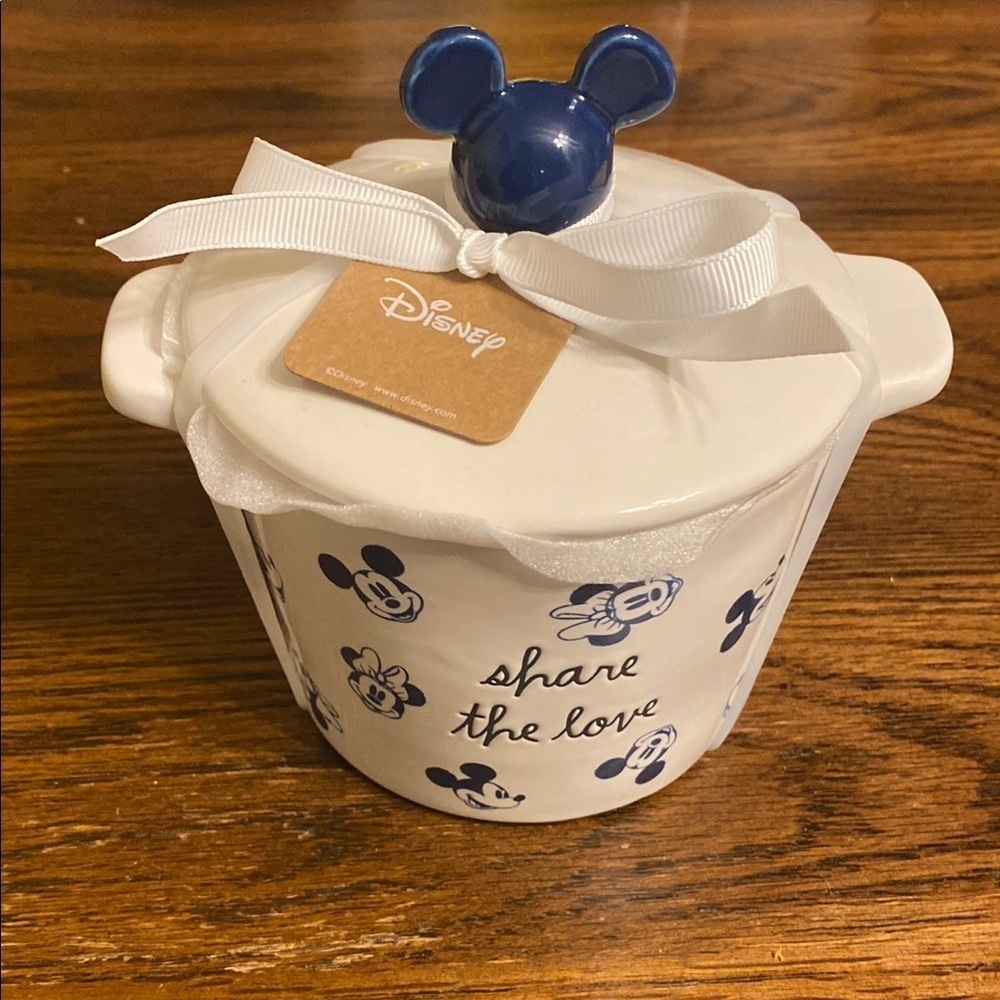 Rae Dunn Disney Mickey Mouse Mini Baker Blue & White