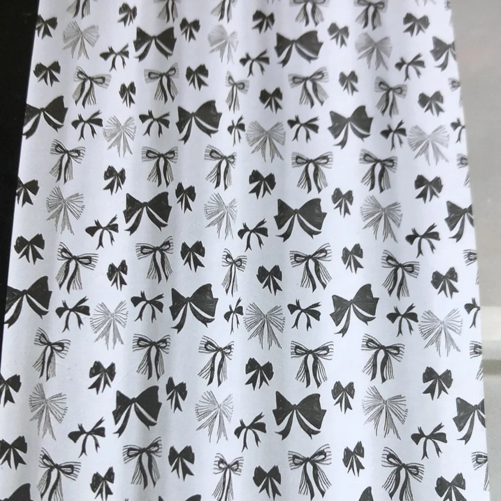 Tahari Home Monochrome BOW Shower Curtain - Picture 4 of 7