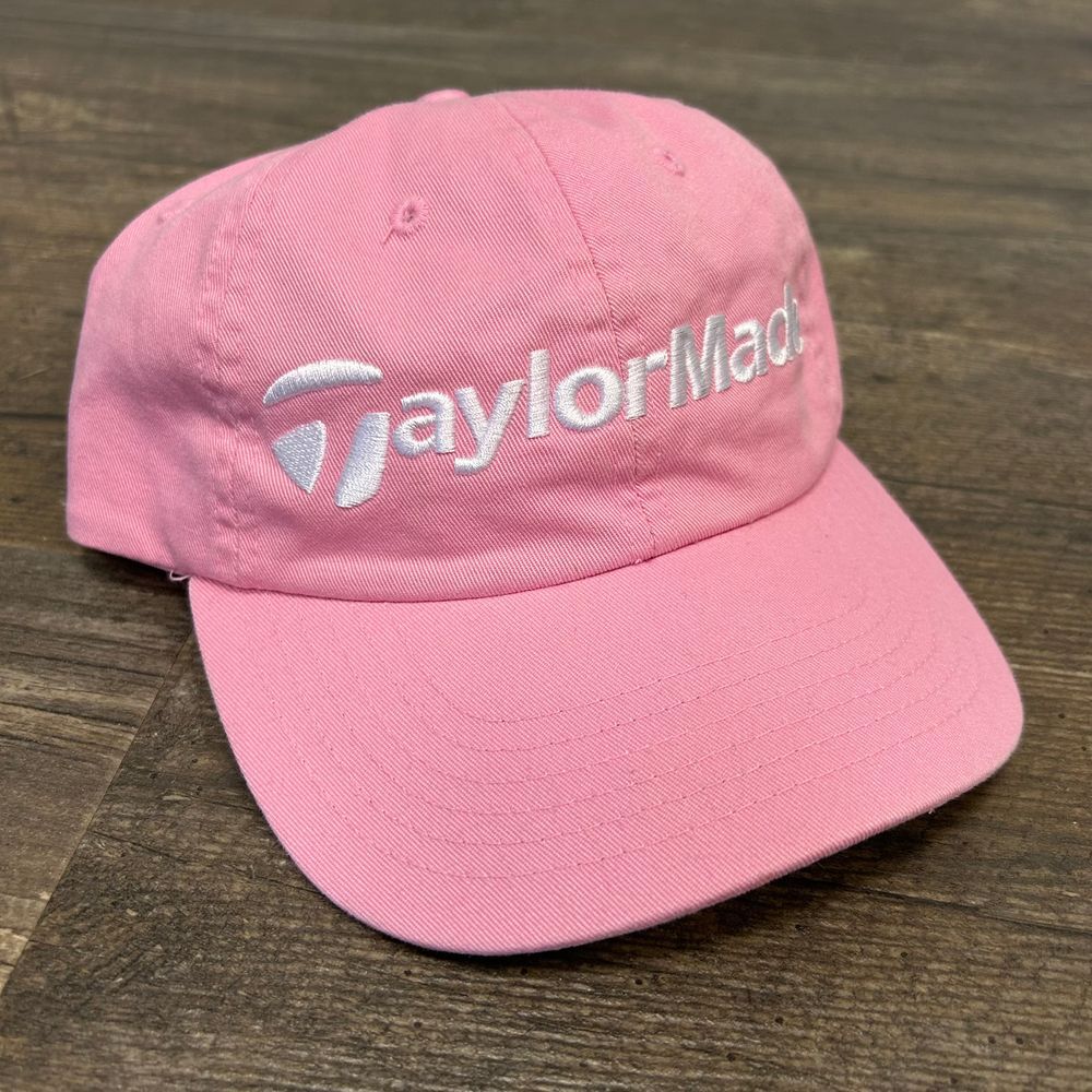 Taylormade Women Hat Cap‎ Pink White Spellout Sewn OSFA Cotton