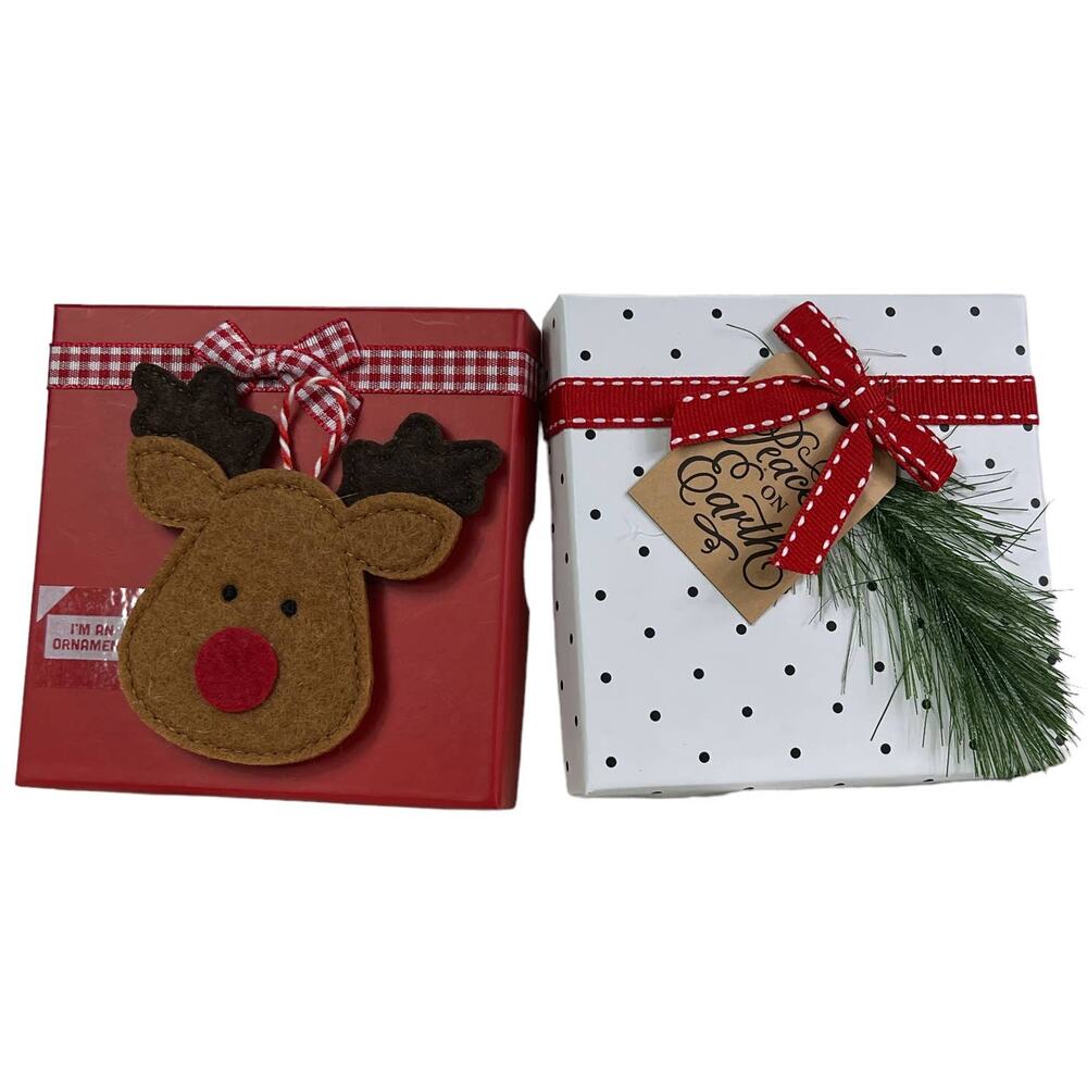 Christmas 2020 Premium Amazon Gift Card Box Reindeer Ornament - 2 Empty Box Only - Picture 10 of 10