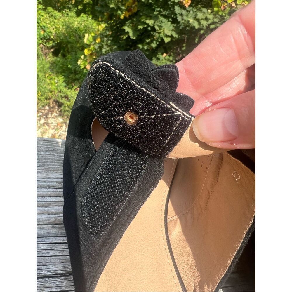 No Brand Black Faux Suede Mules Sz 42 (11.5) NIB - Picture 6 of 8