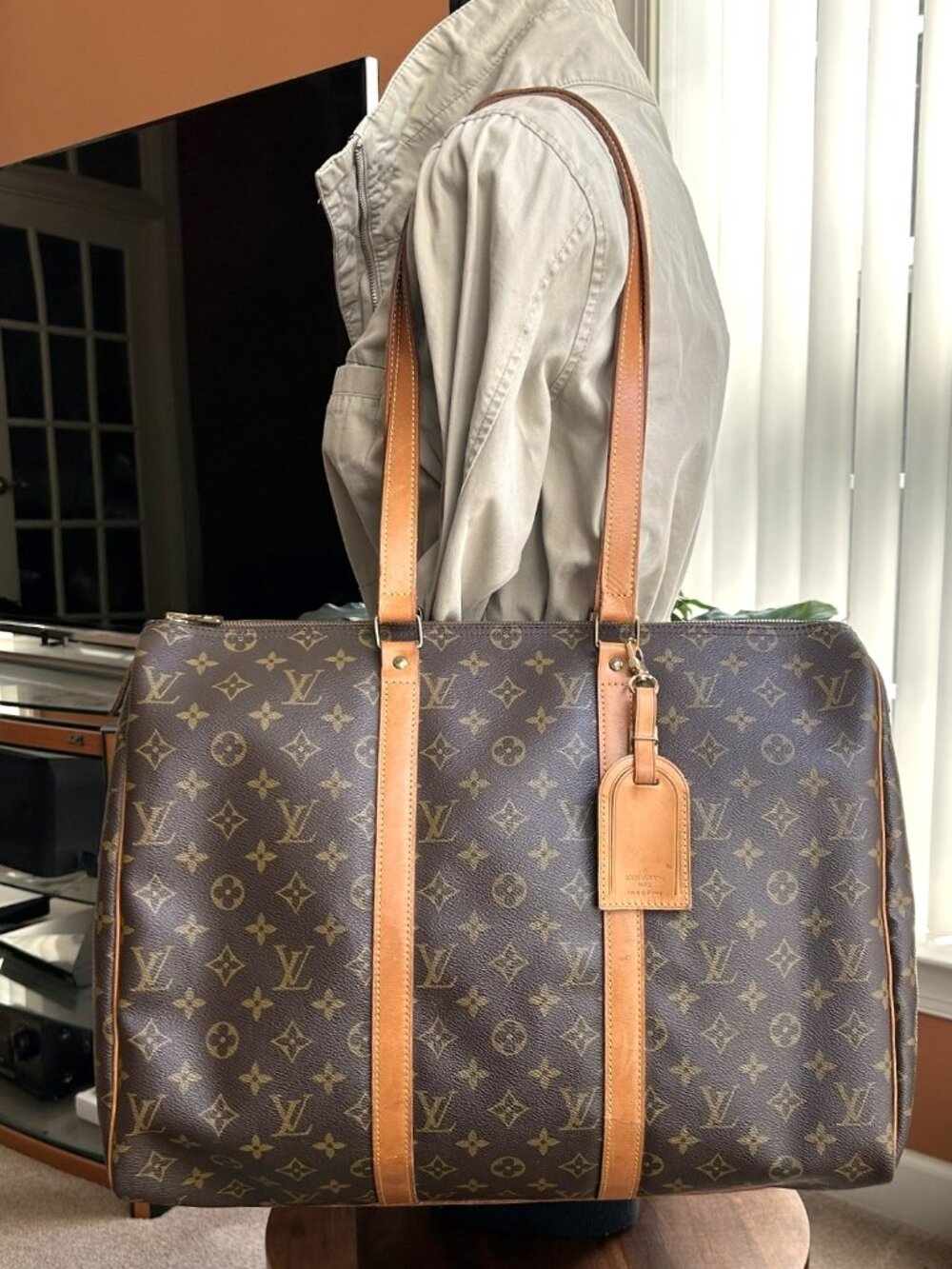 LOUIS VUITTON Monogram Sac Flannery Tote Bag, RARE