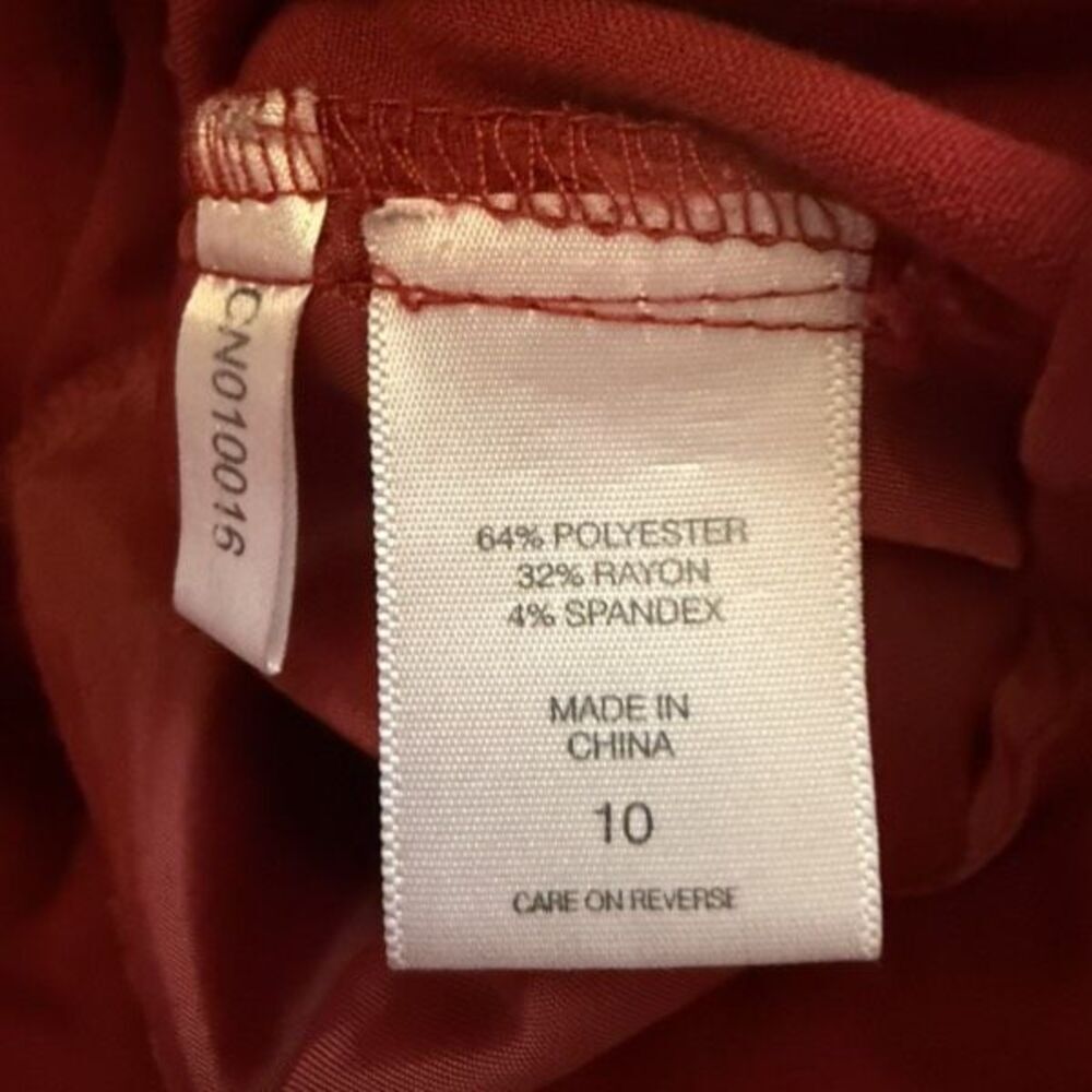 New York & Company Women's Stretch Mid Rise Bootcut Dress Pants Red Size 10 - Picture 5 of 10