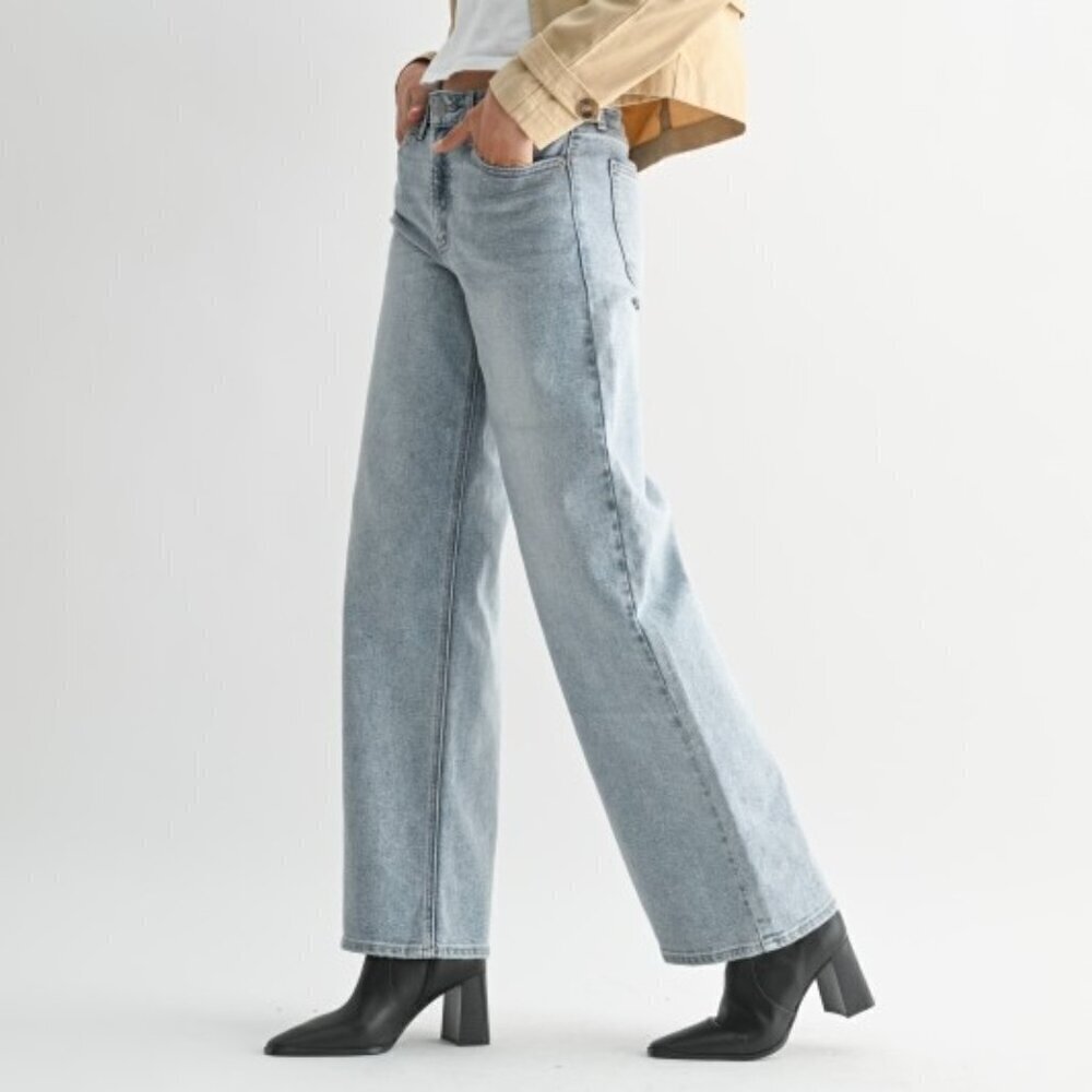 JUST USA HIGH RISE STRAIGHT DENIM JEANS - Picture 3 of 3