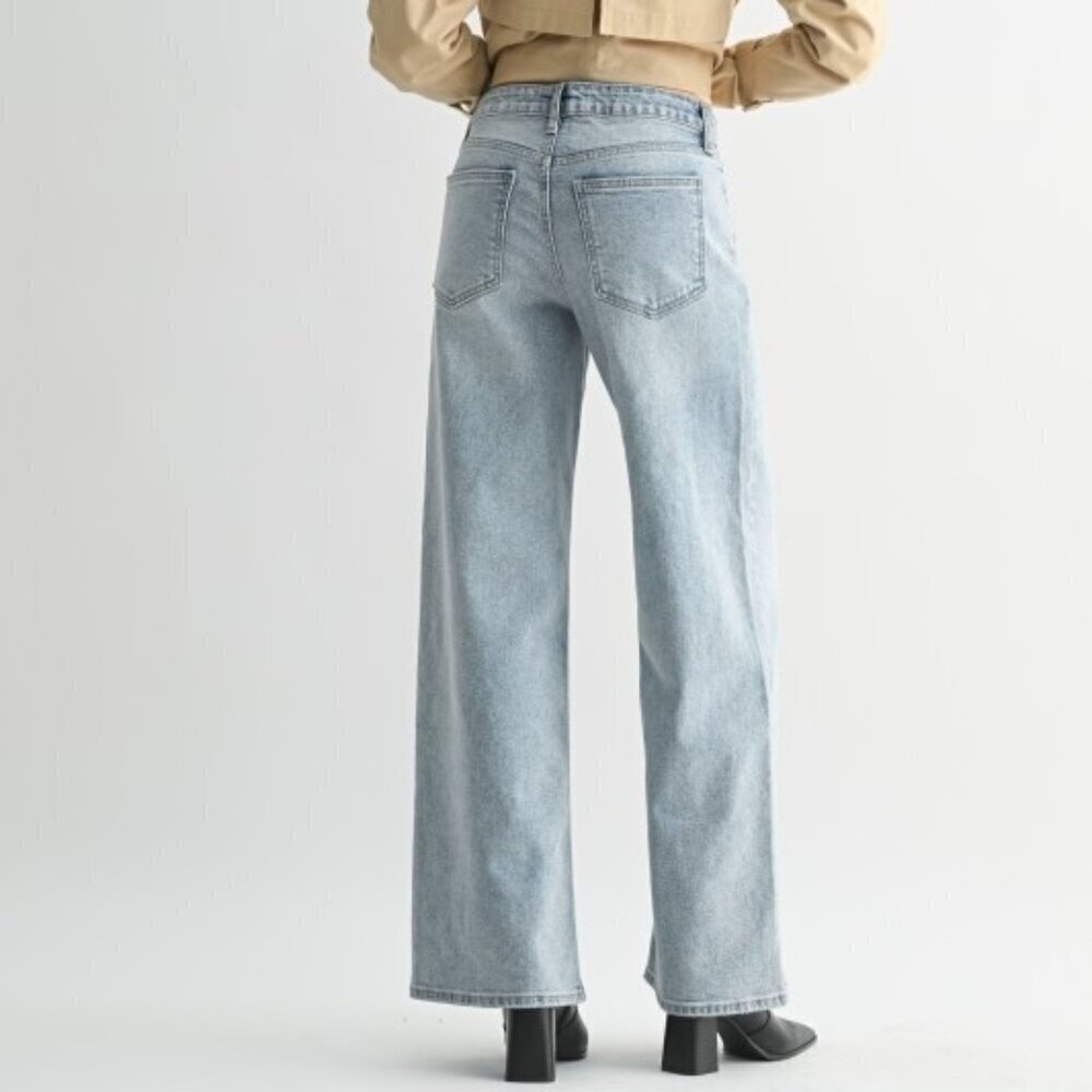 JUST USA HIGH RISE STRAIGHT DENIM JEANS - Picture 2 of 3