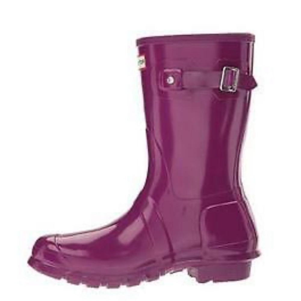 NWB Hunter original short gloss violet rain boots - Picture 4 of 5