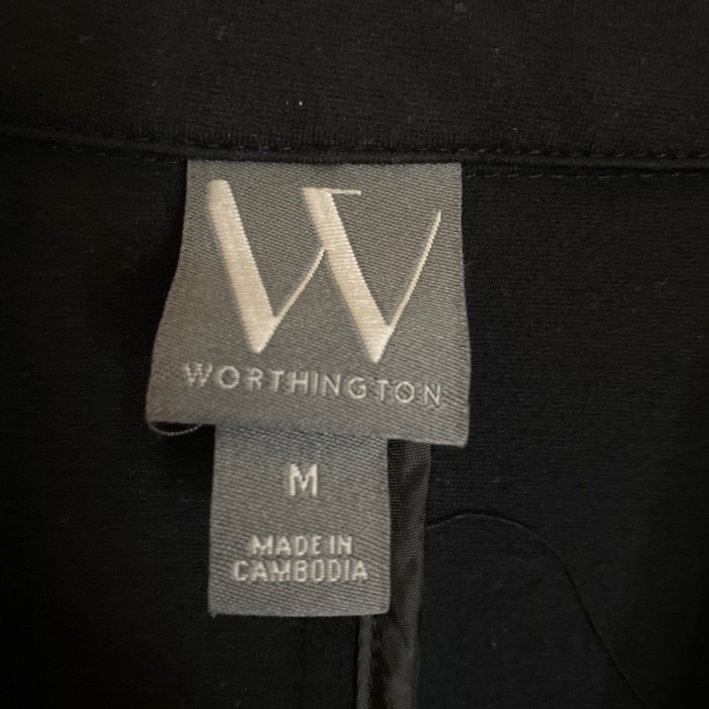 Worthington Black Double-Breasted Blazer size medium - Picture 5 of 12