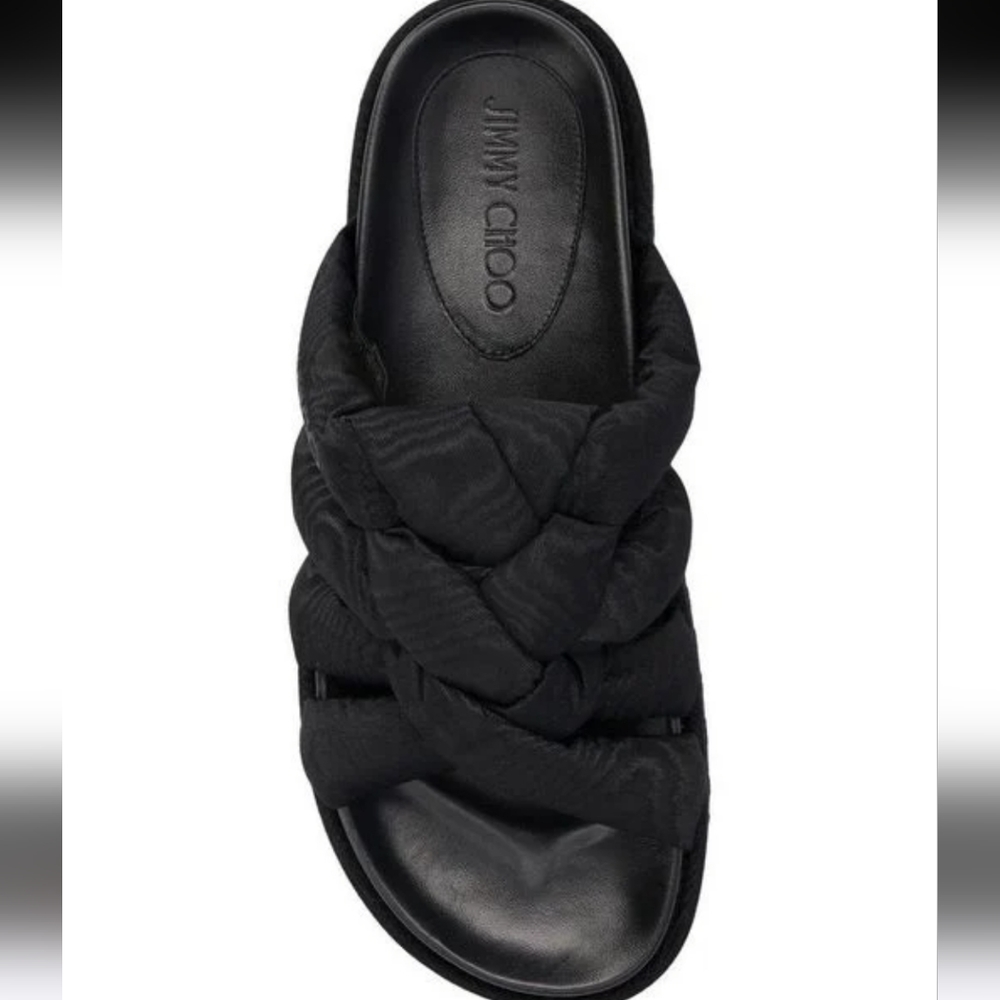 Jimmy Choo Sandals Black MSRP $595 Jimmy Choo Kes Slide Sandals - Picture 11 of 17