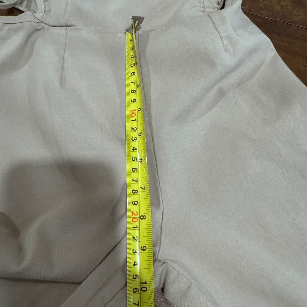 Top Chic Tan Cutout V-Neck Jumpsuit Medium Mobwife Baddie Made in USA Sexy Y2K M - Picture 11 of 11