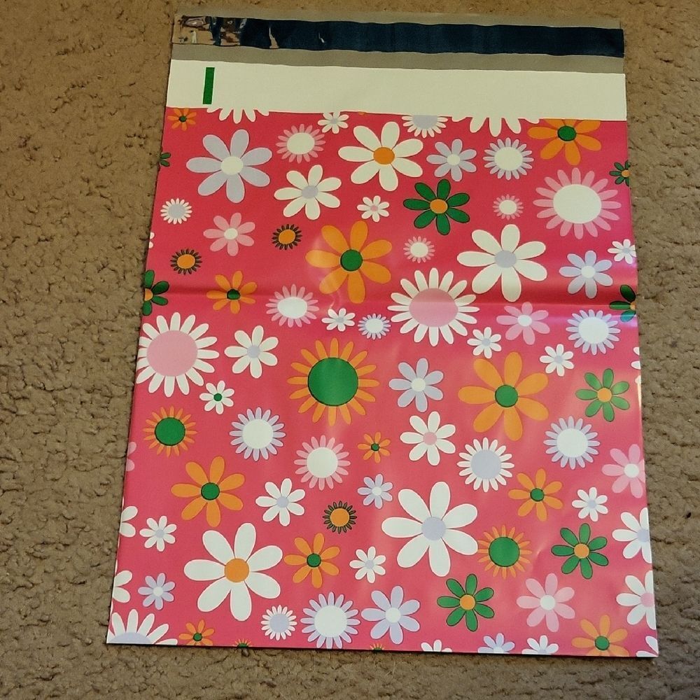 Floral Pink and Green Gift Wrap