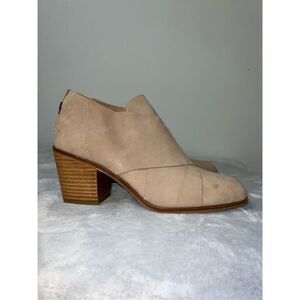 Eileen Fisher Ember Ankle Boots Tan Nubuck Leather 10