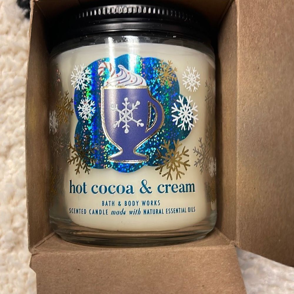 NWT Bath & Body Works Hot Cocoa & Cream single wick jar candle
