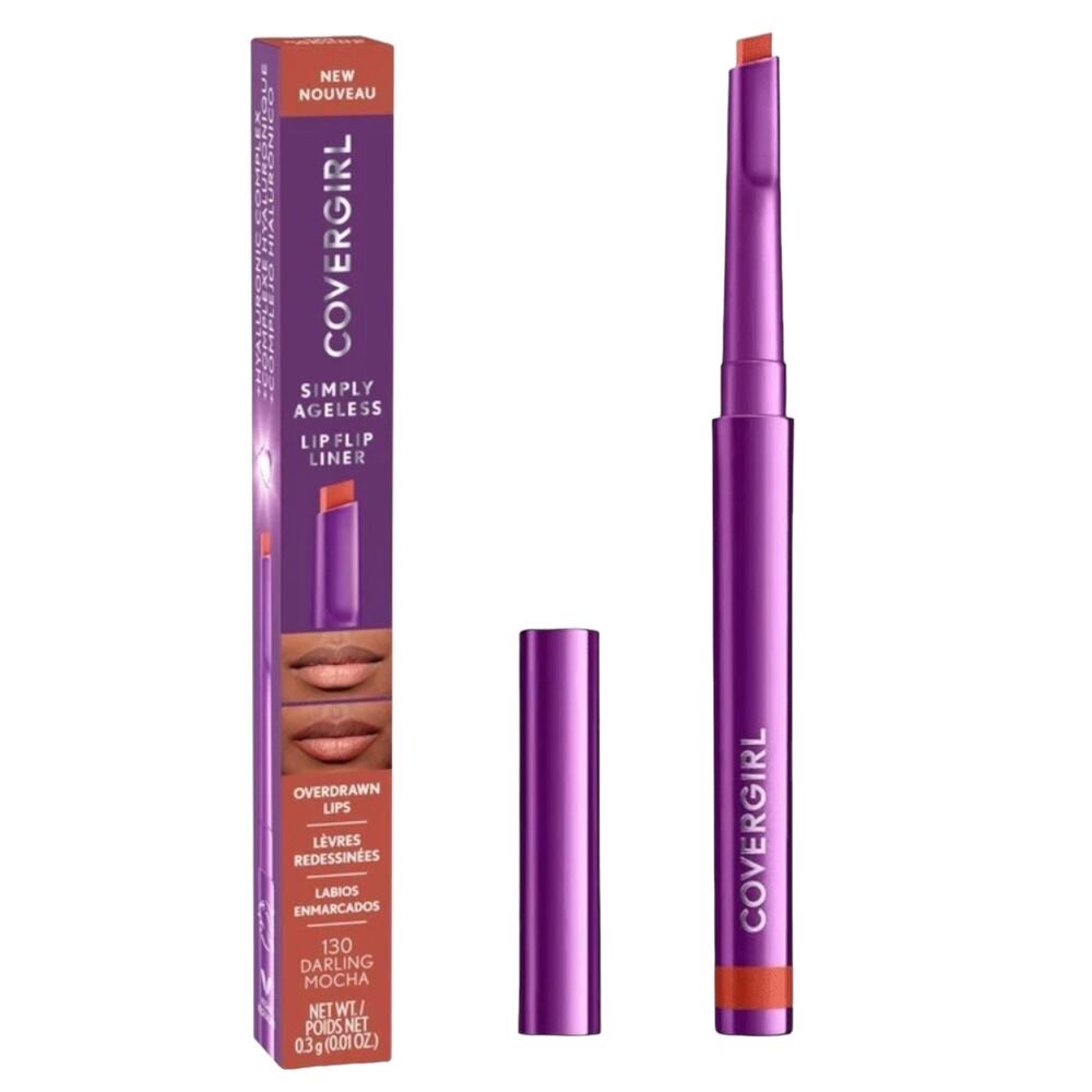 NEW CoverGirl Simply Ageless LIP FLIP LINER Lip Color Long Lasting Darling Mocha