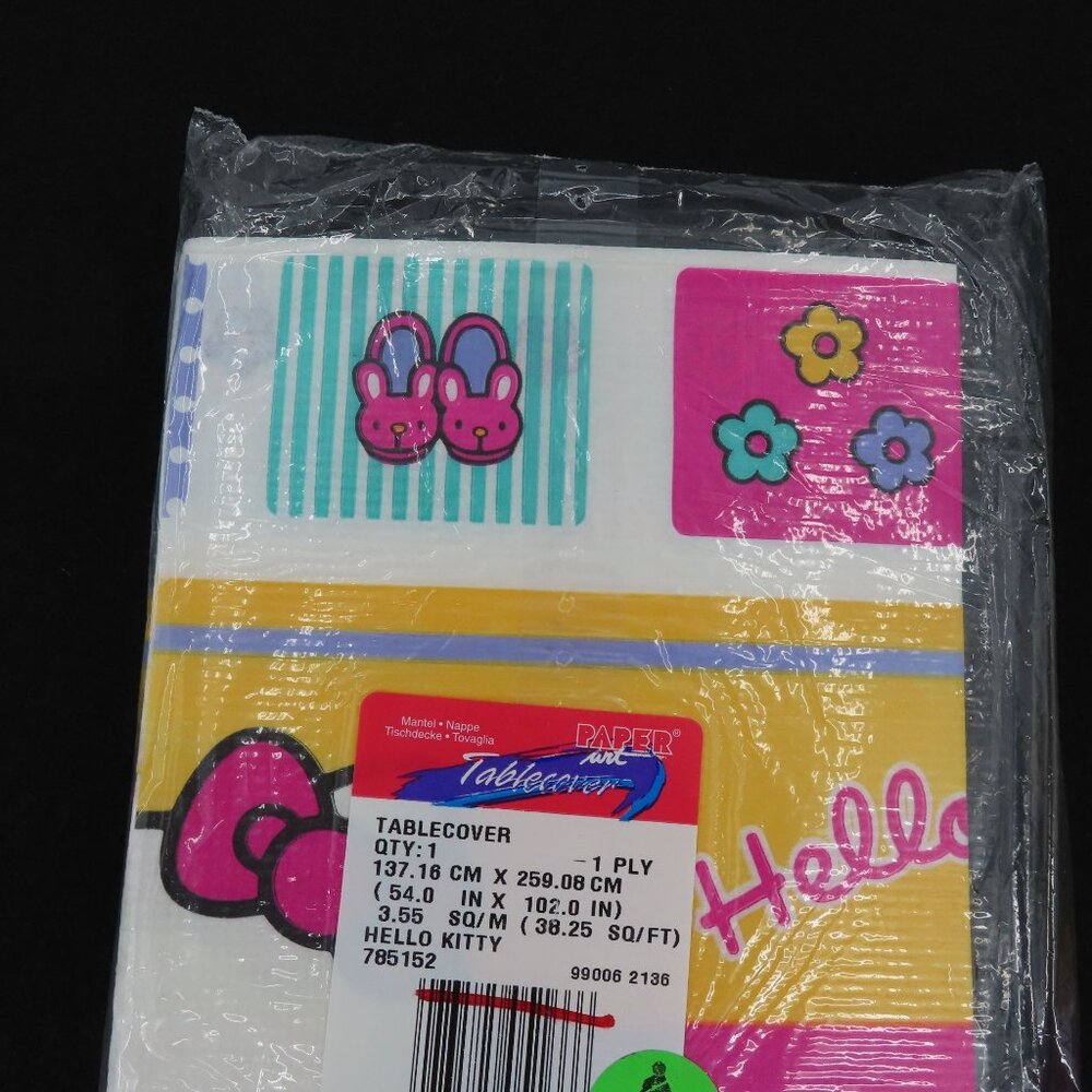 Sanrio Hello Kitty 1999 Party Table Cover 54in x 102in Creative Expressions NEW - Picture 2 of 9