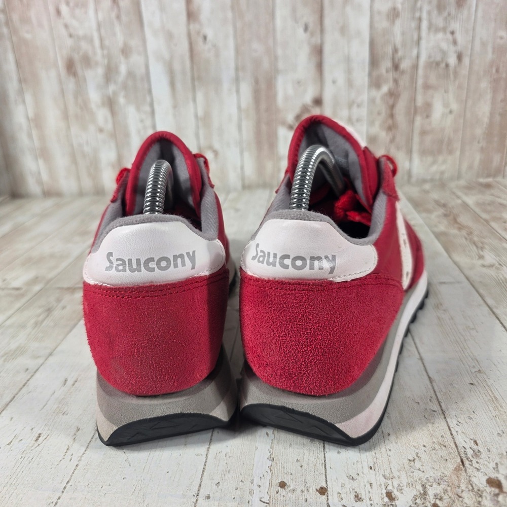 Saucony Jazz Low Pro Womens 9 Red White Suede Nylon Sneakers S1044-311 - Picture 3 of 8