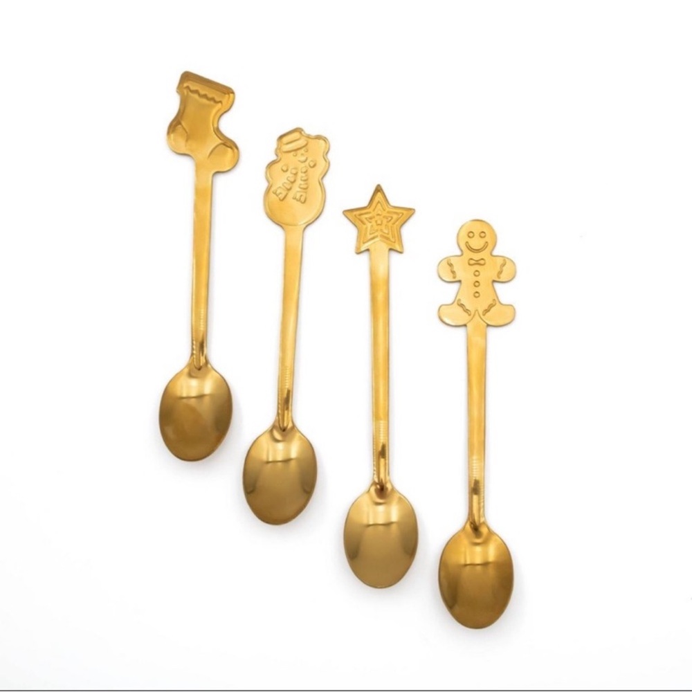 3 for $15 SALE Target Bullseye Set of 4 Holiday Mini Spoons & House Tea Infuser - Picture 7 of 11