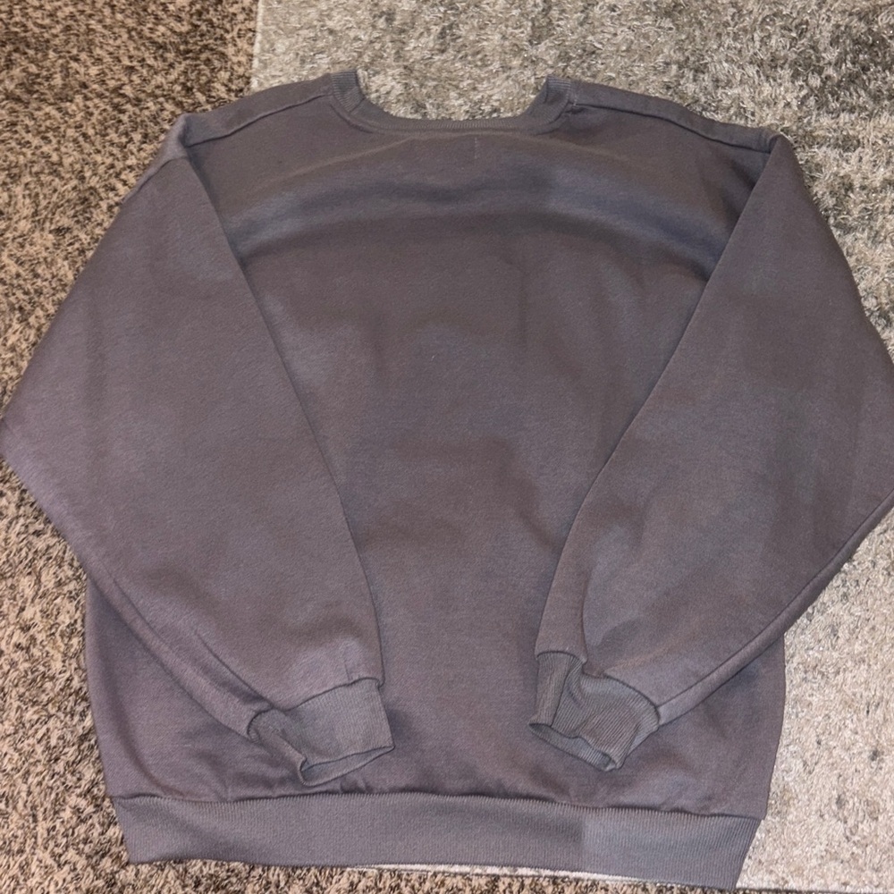 Charlotte Russe Refuge Dusty Blue/Charcoal Los Angeles Crewneck Sweatshirt - Picture 4 of 4